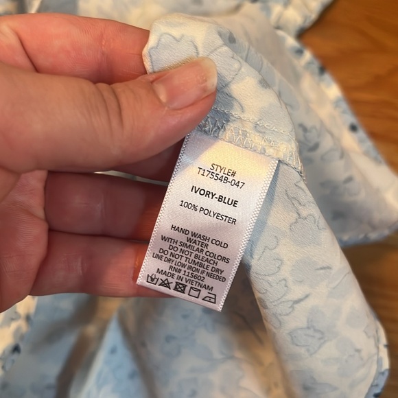 Lush Light Blue Floral Tank Top‎ size large - Picture 5 of 8